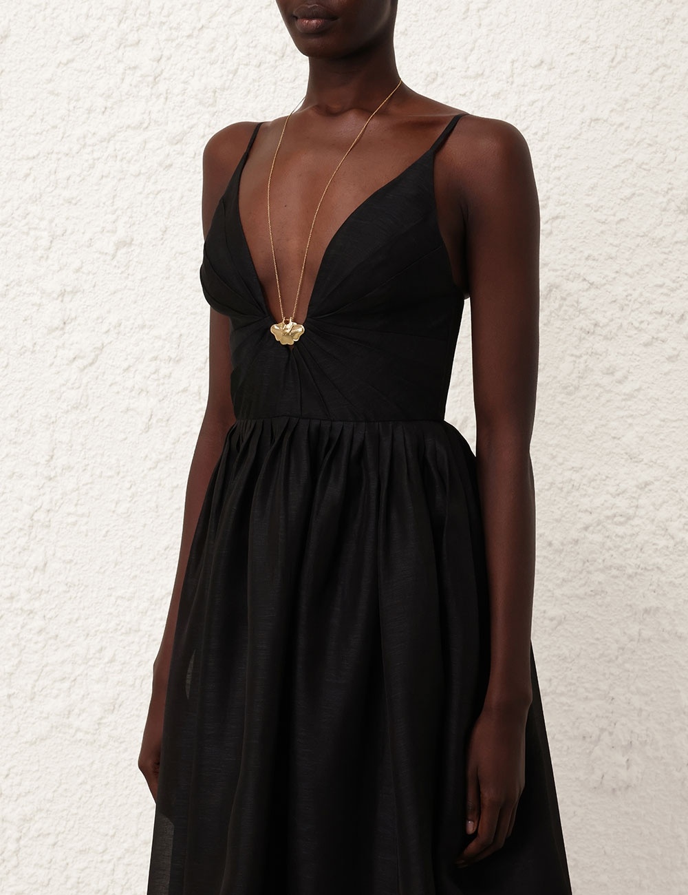 ILLUSTRATION V NECK MIDI DRESS - 5