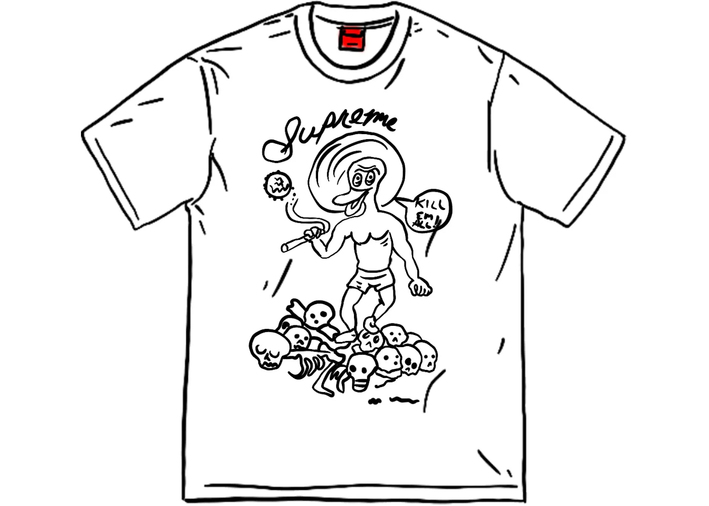 Supreme Daniel Johnston Kill Em All Tee White - 1