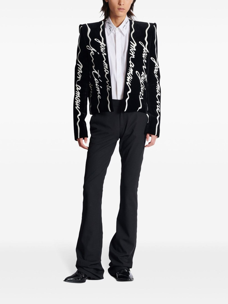 Balmain Spencer 자수 blazer outlook