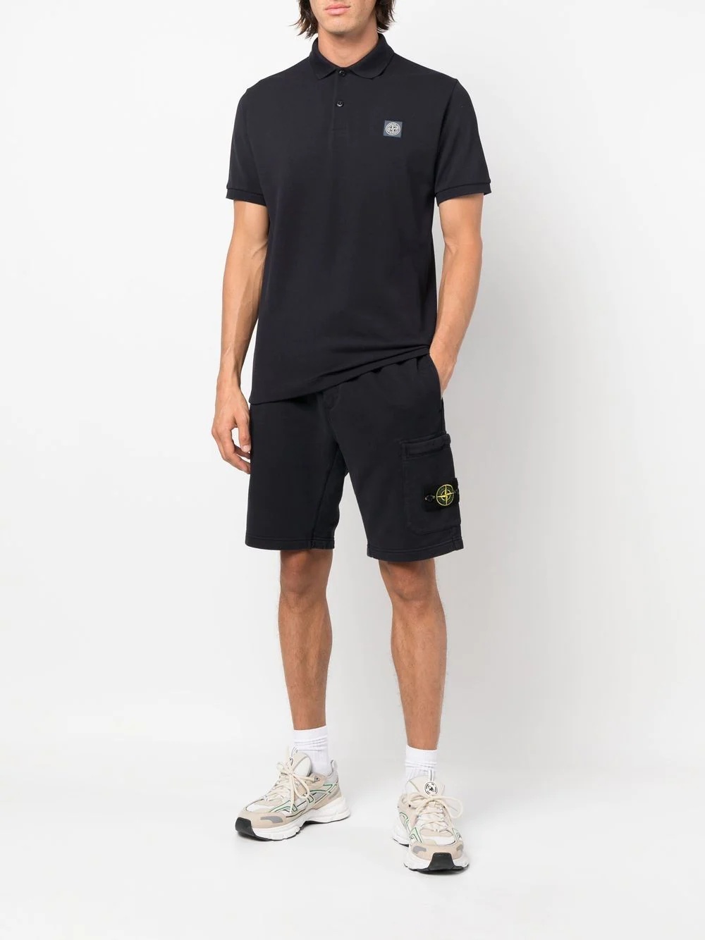 logo-patch short-sleeved polo shirt - 2