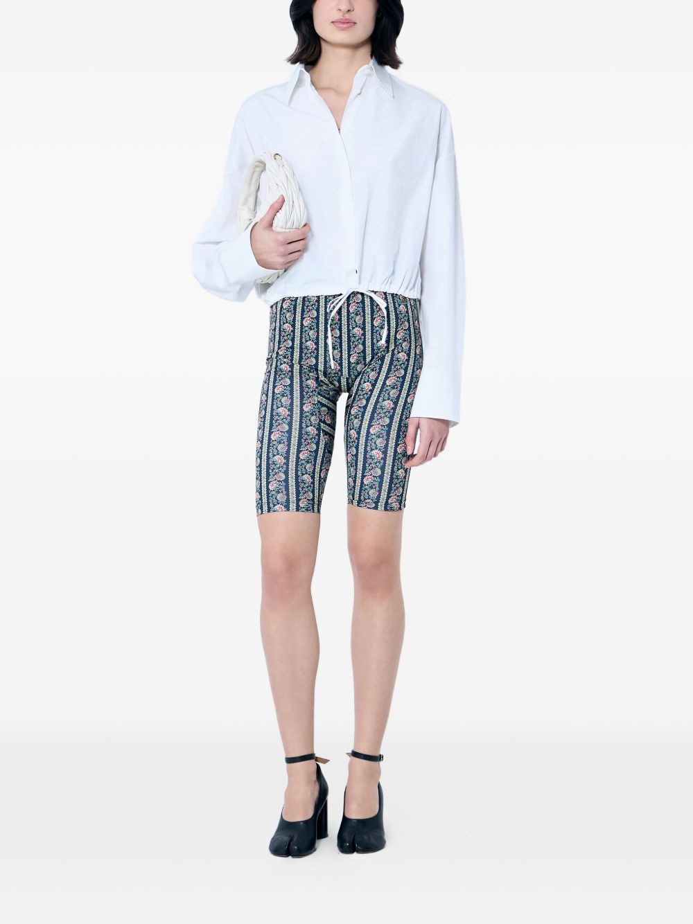 floral-print shorts - 2