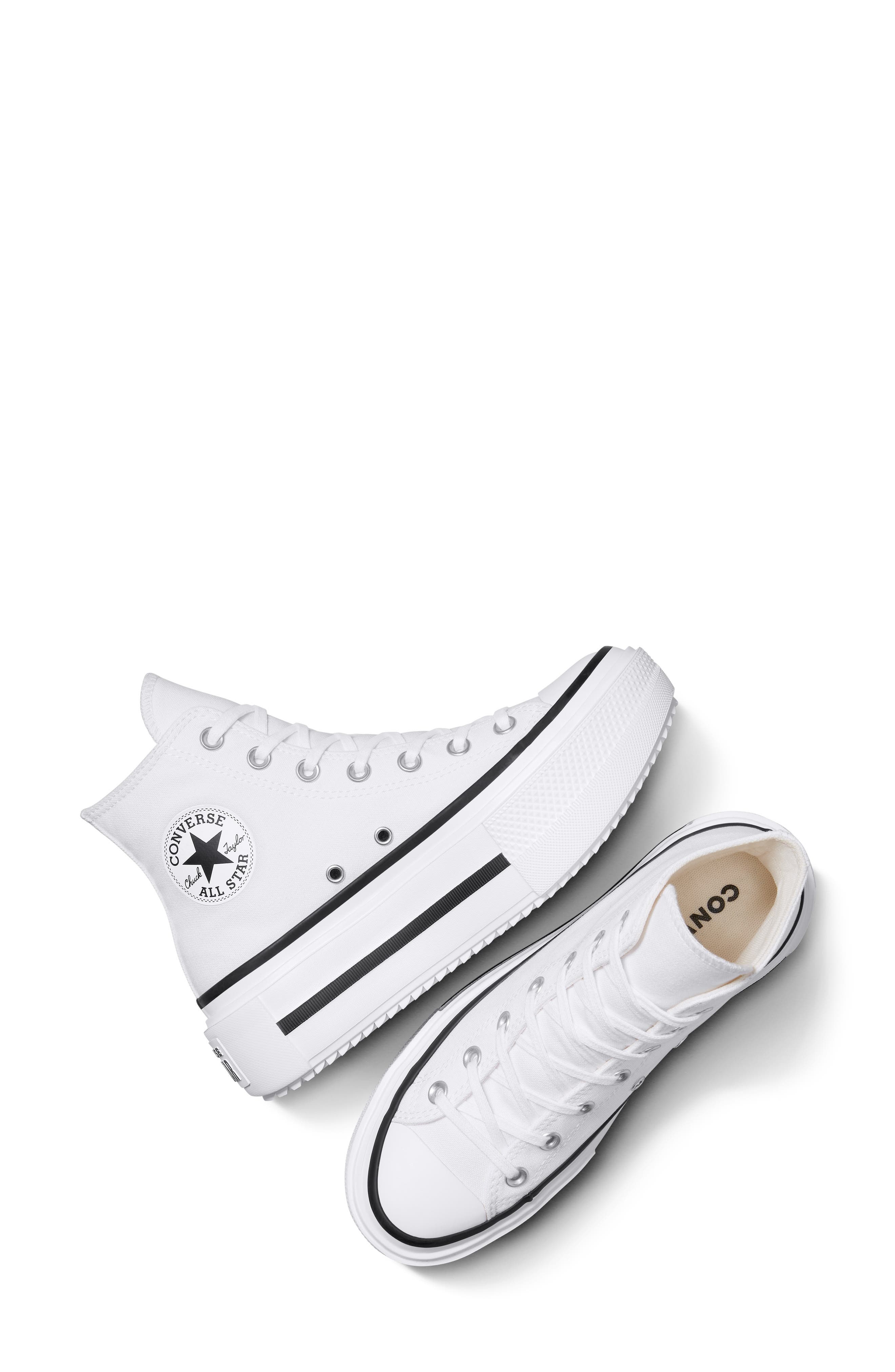 Converse Gender Inclusive Chuck Taylor All Star Lift Double Stack High Top Platform Sneaker in White - 4