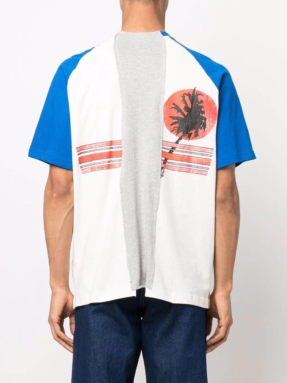 colour-block reconstructed-style T-shirt - 4