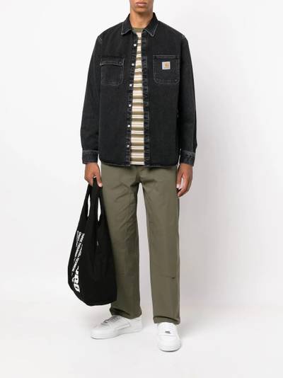 Carhartt logo-patch straight-leg trousers outlook