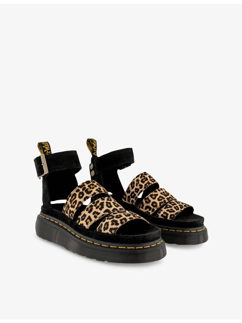 Clarissa 2 Quad Leopard Leather Platform Sandals - 3