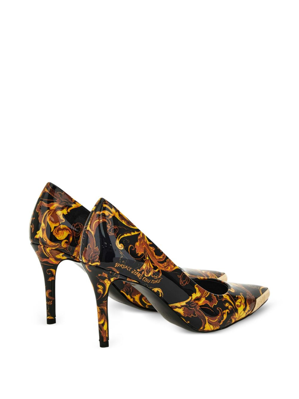 baroque-print stiletto pumps - 3
