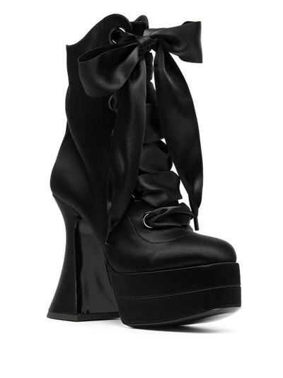 Moschino lace-up platform boots outlook