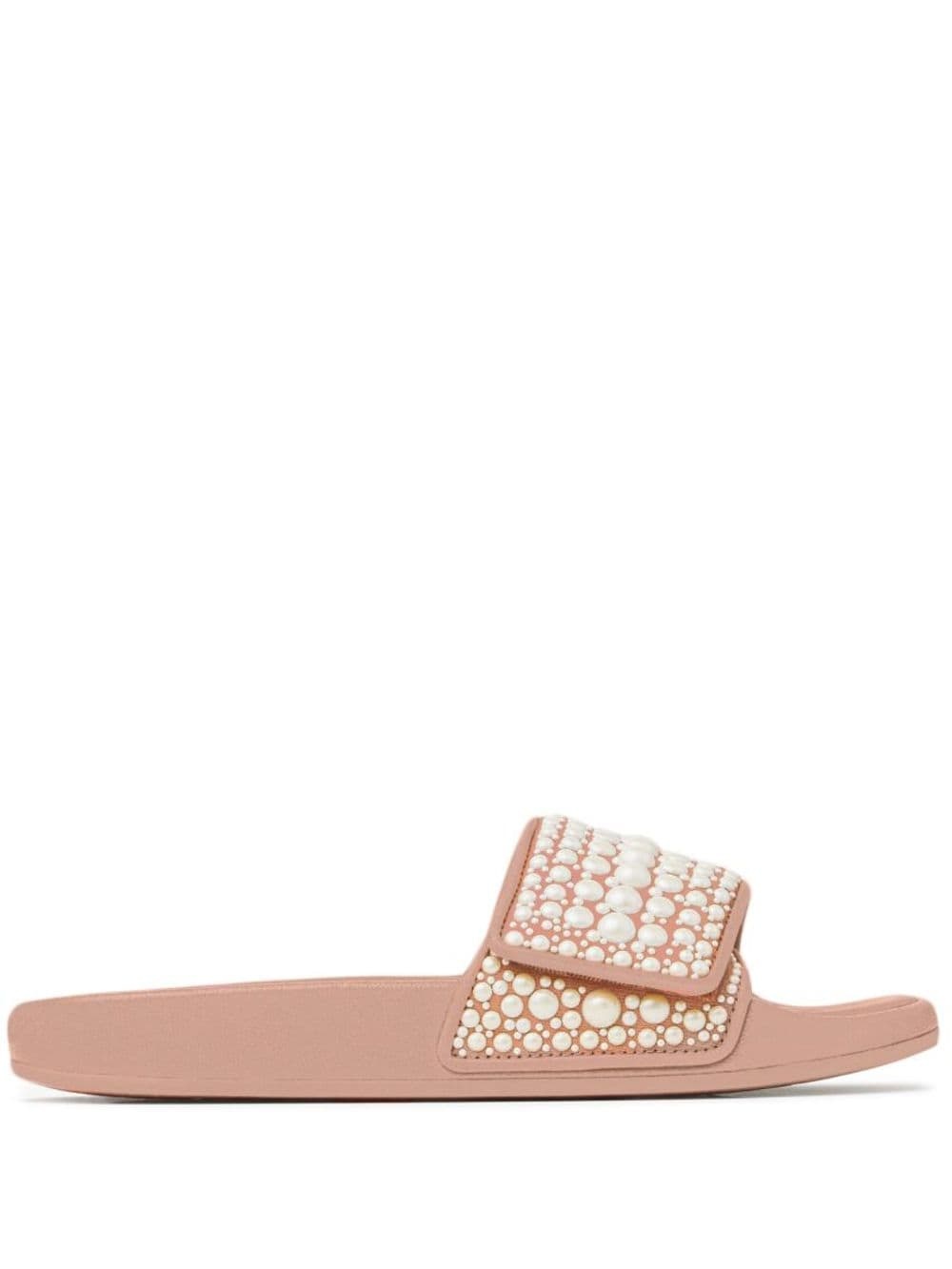 Fitz pearl-embellished slides - 1