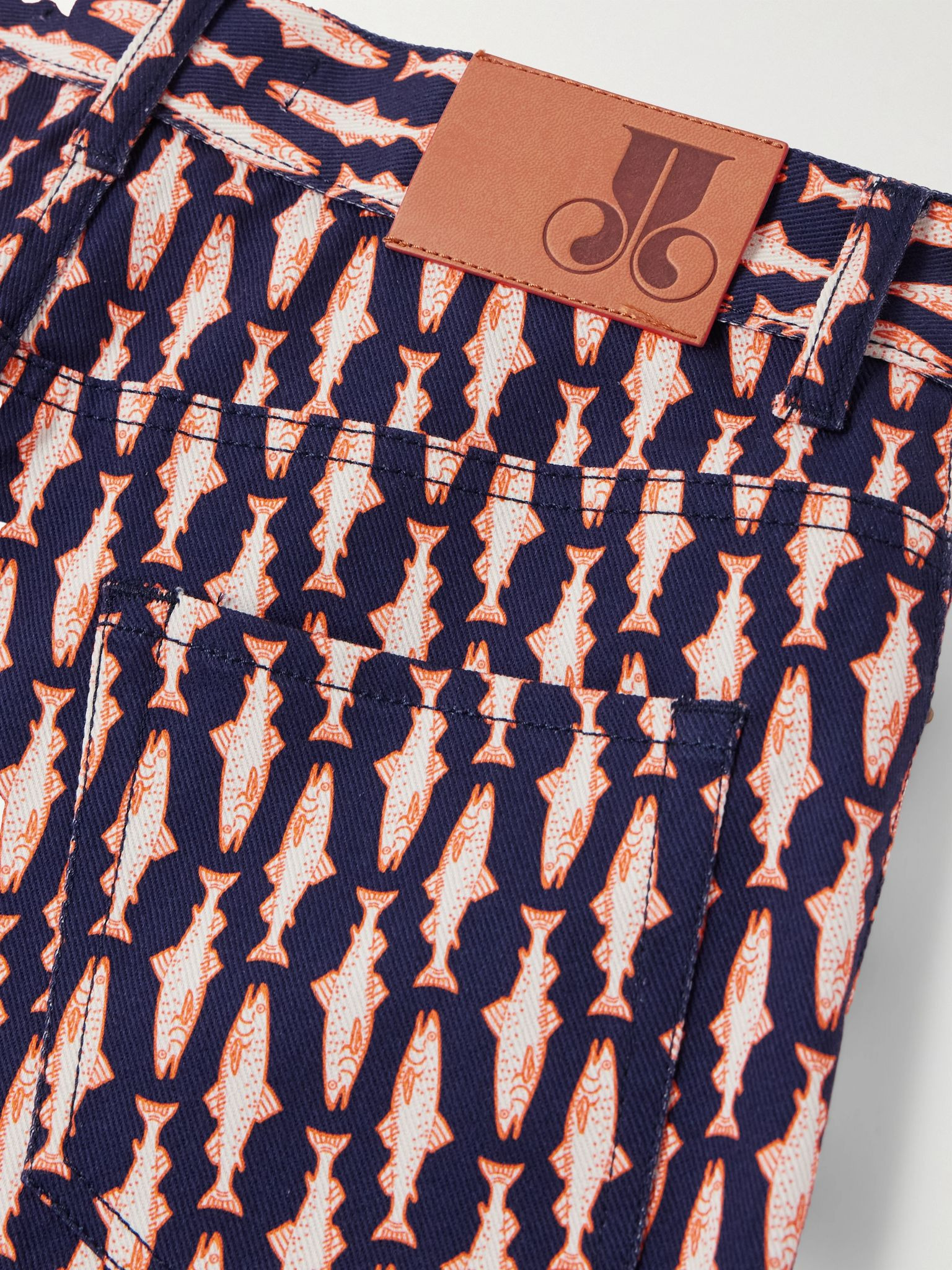 The Cropped printed mid-rise flared jeans Multi - 5
