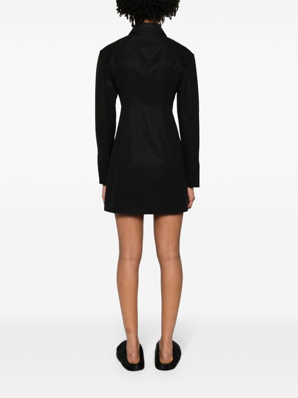 boned shirt minidress - 4