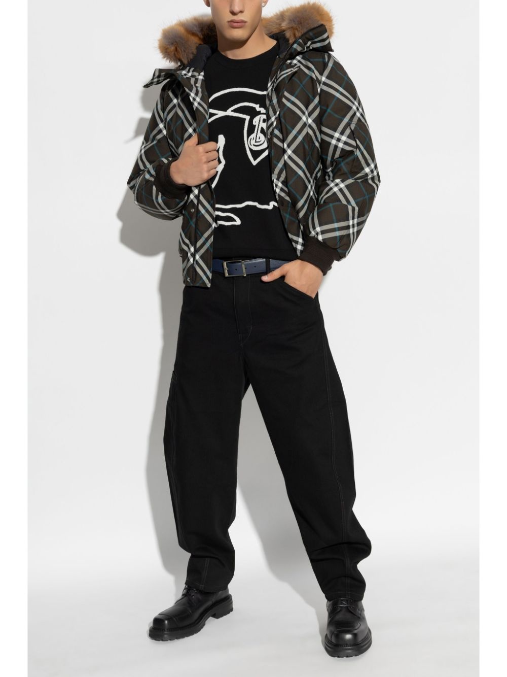 checked padded jacket - 2