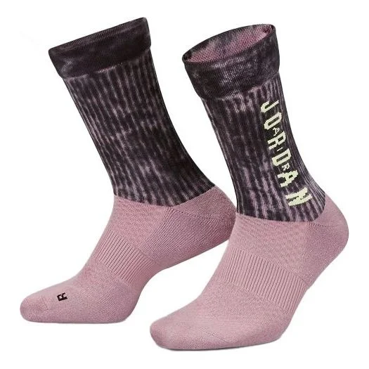 Air Jordan Legacy Sport DNA Tie Dye Alphabet Athleisure Casual Sports Socks Couple Style One Pair Pi - 1