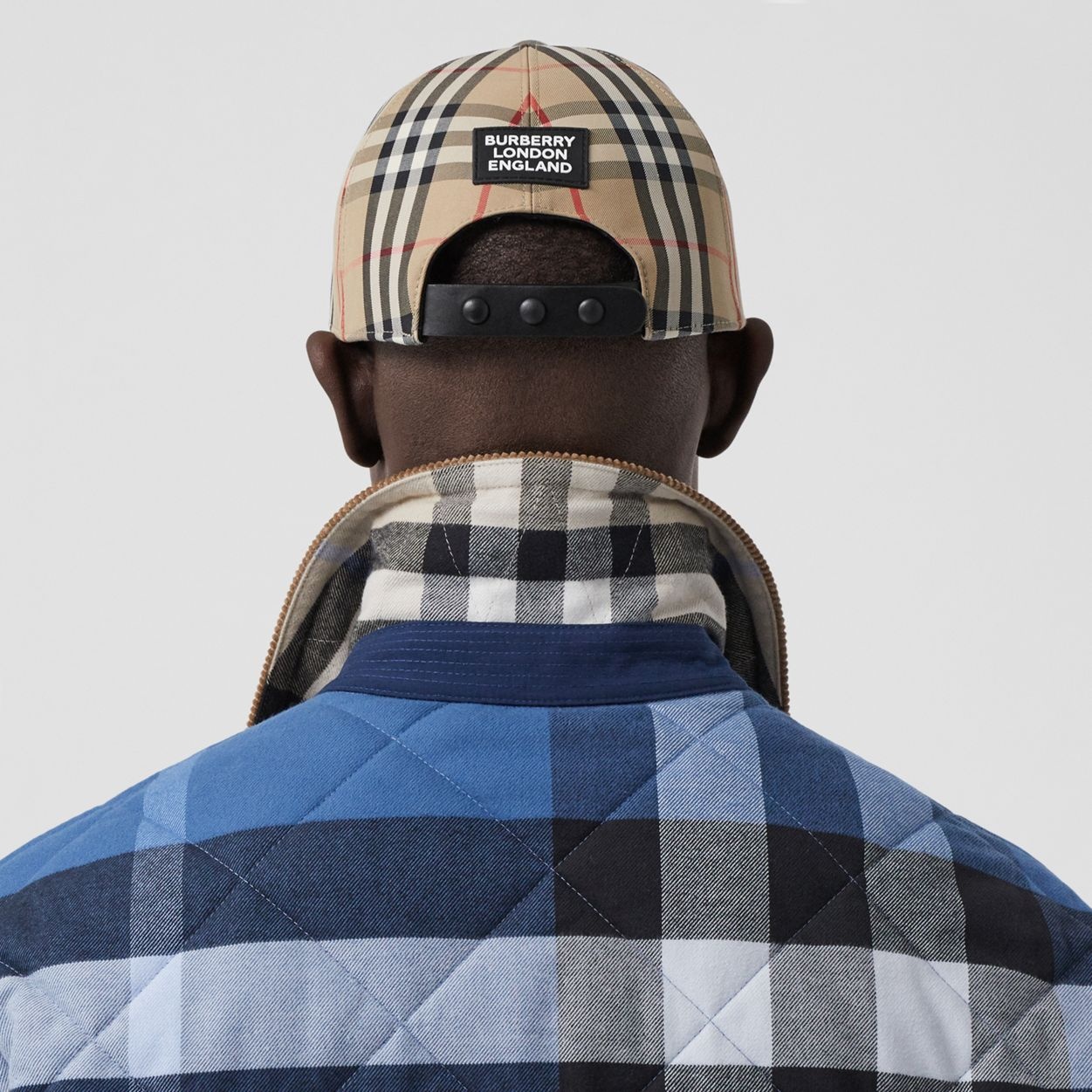 Logo Appliqué Vintage Check Cap - 4