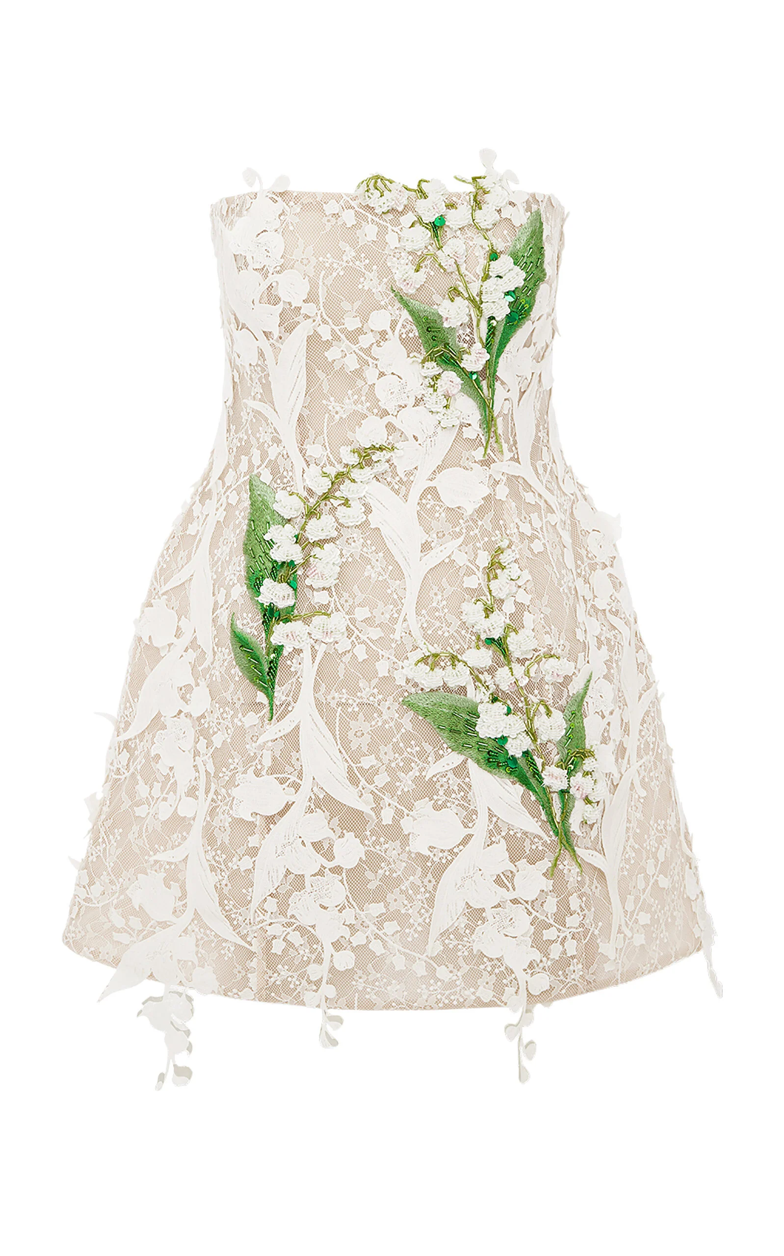 Roselle Embellished Lace Mini Dress off-white - 1