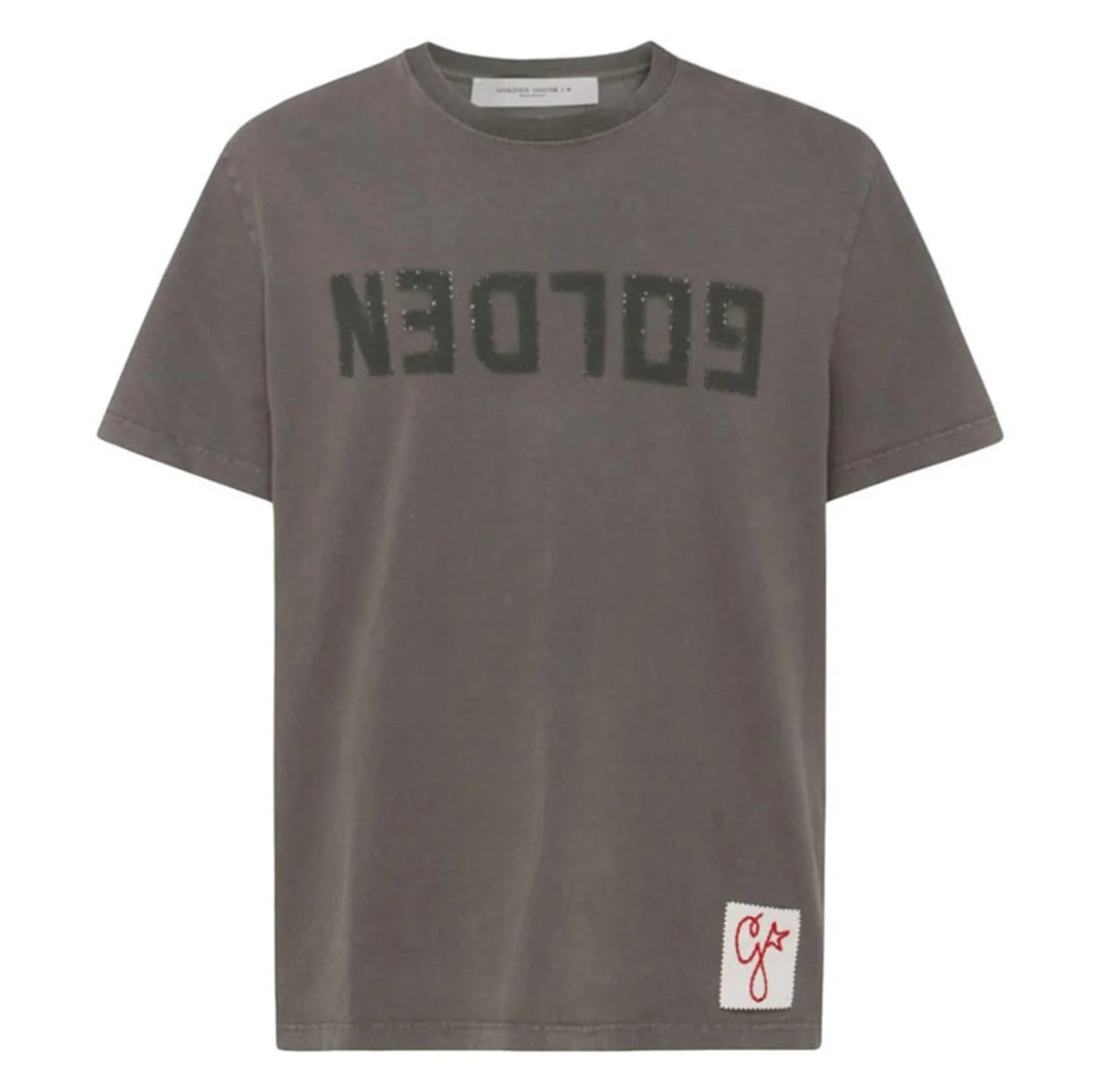 GOLDEN GOOSE OLIVE GREEN COTTON T-SHIRT - 1