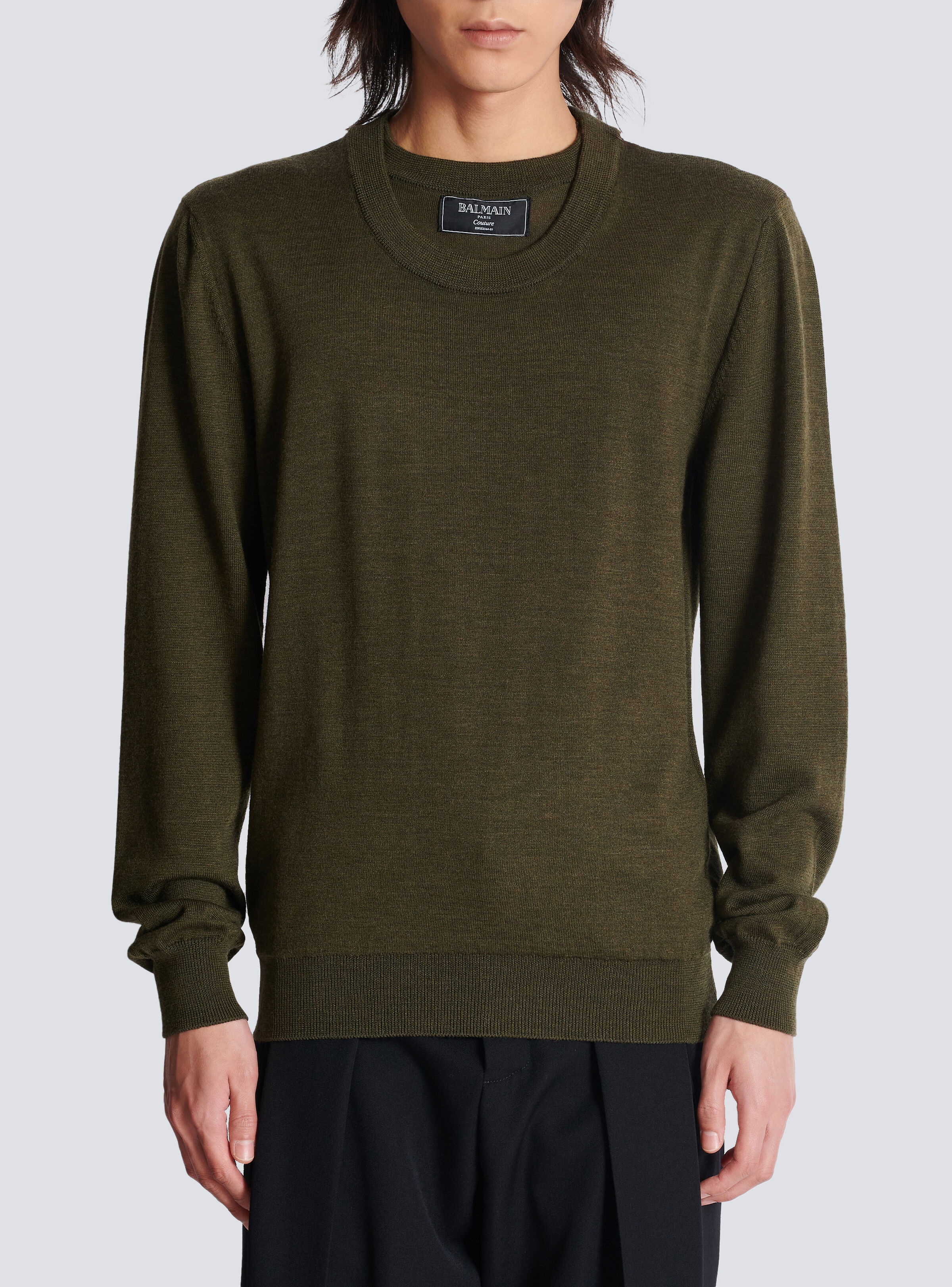 Knitted double-collar jumper - 5