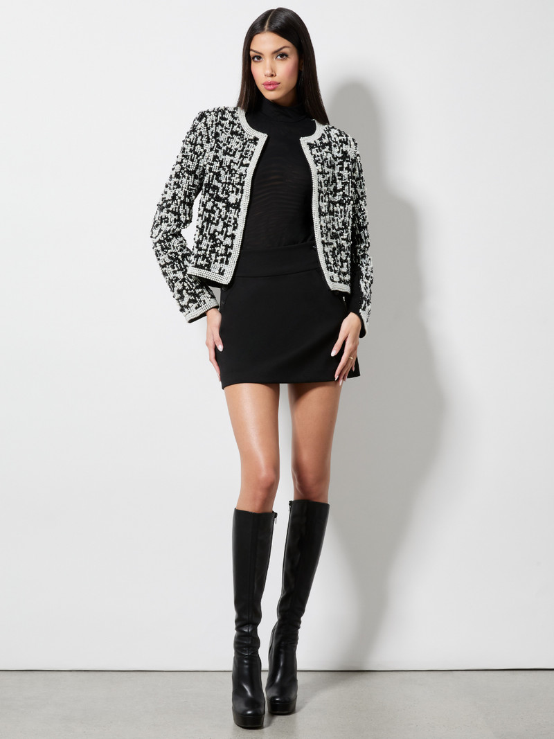 KIDMAN BOXY PEARL EMBELLISHED JACKET 3