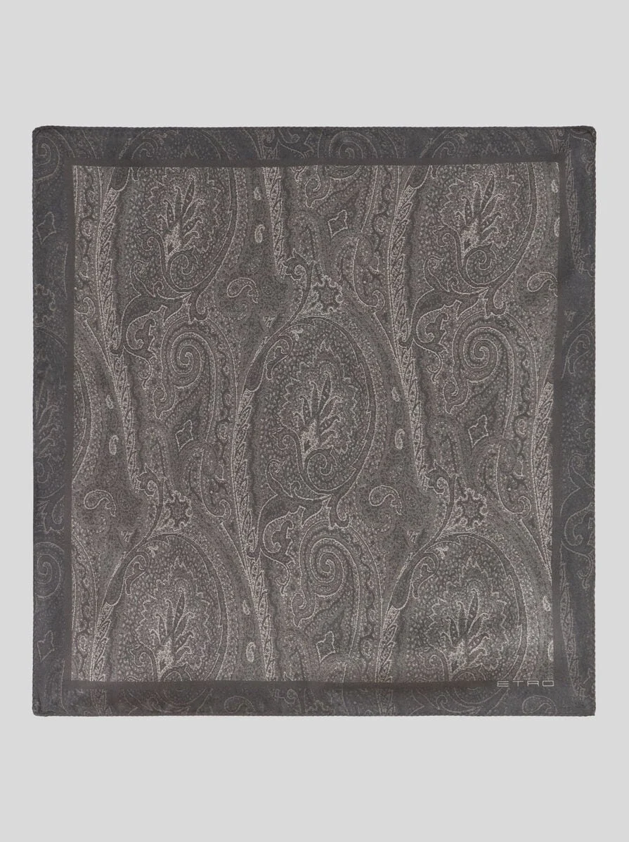 PRINTED SILK POCKET SQUARE - 1