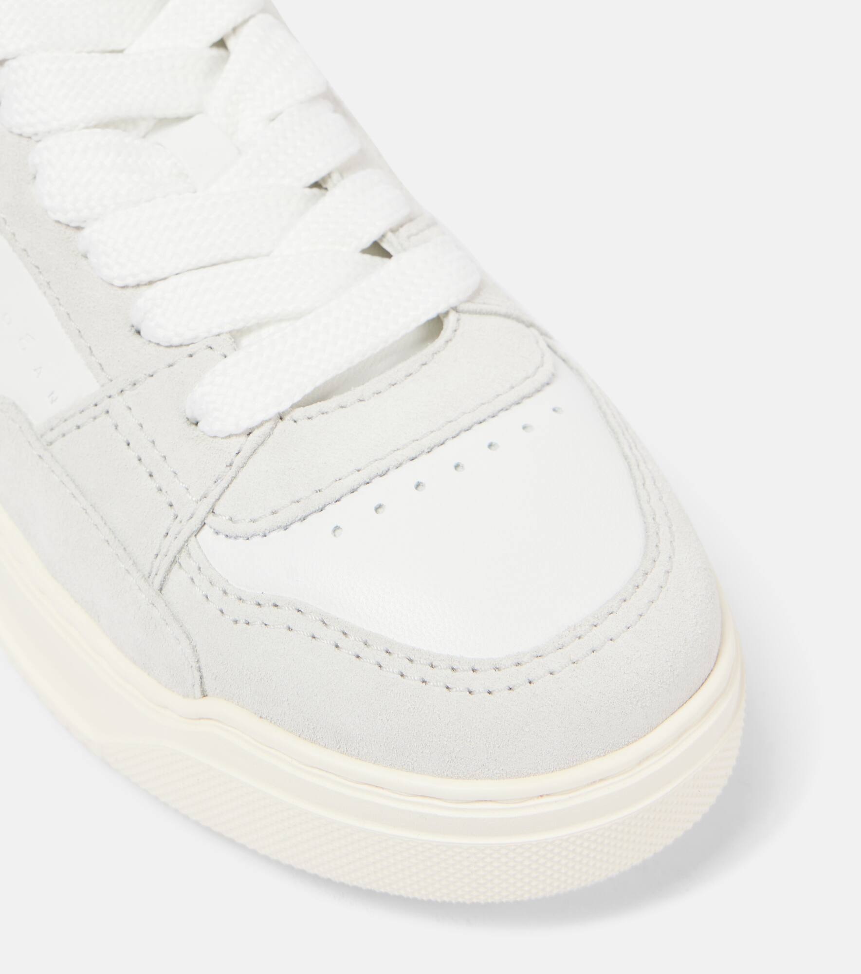 H667 suede-trimmed leather sneakers - 5