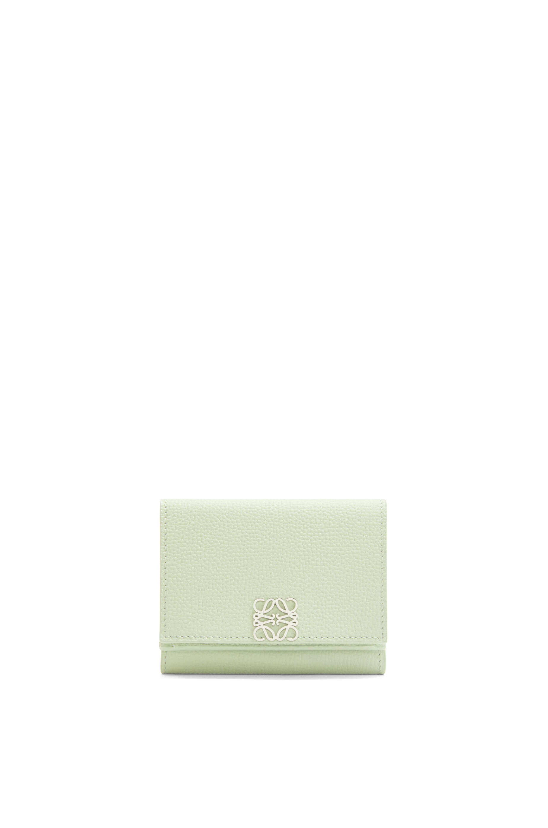 Anagram trifold wallet in pebble grain calfskin - 1