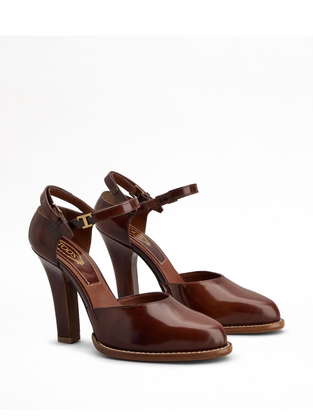 logo-plaque leather pumps - 2