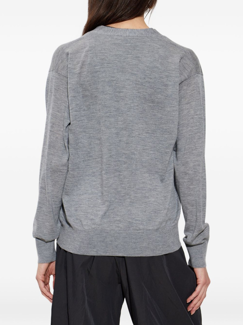 buttoned V-neck cardigan 4
