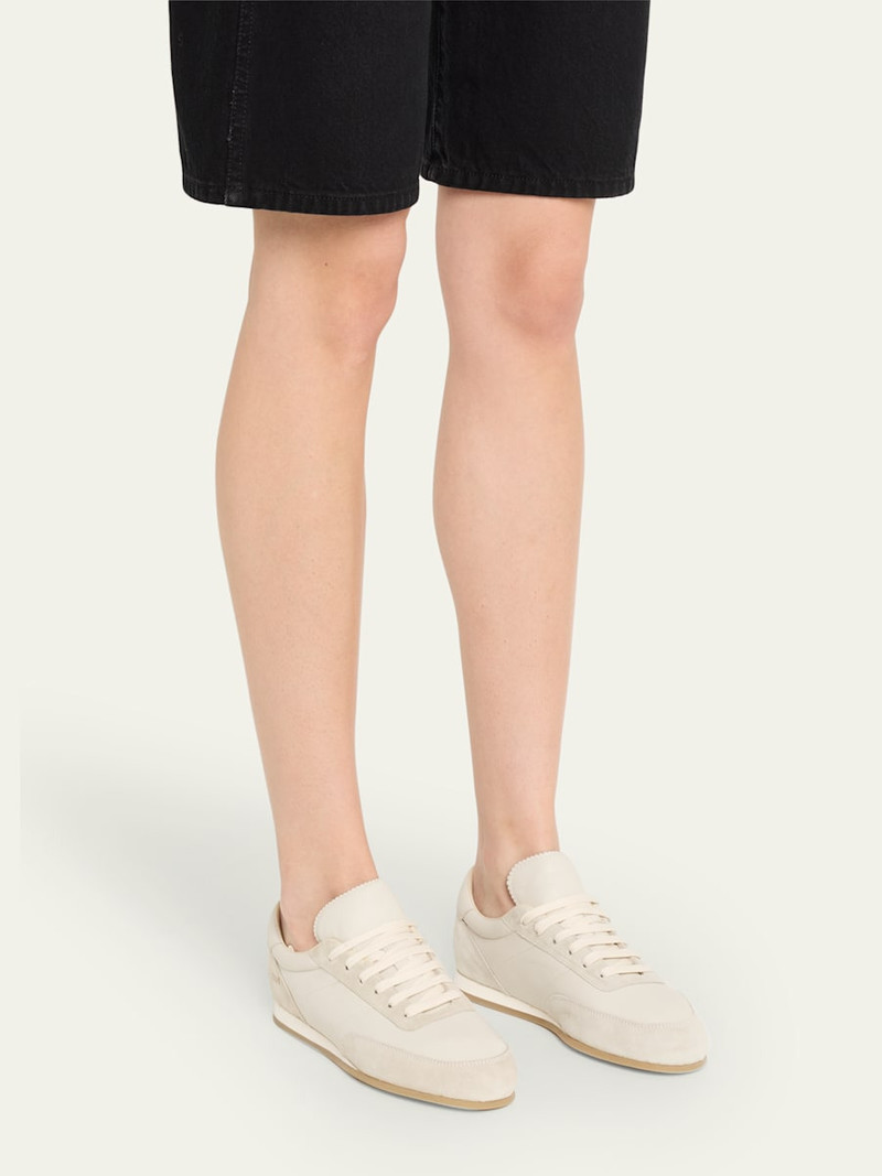 Common Projects Minimal Leather And Suede Low-Top Runner Sneakers outlook