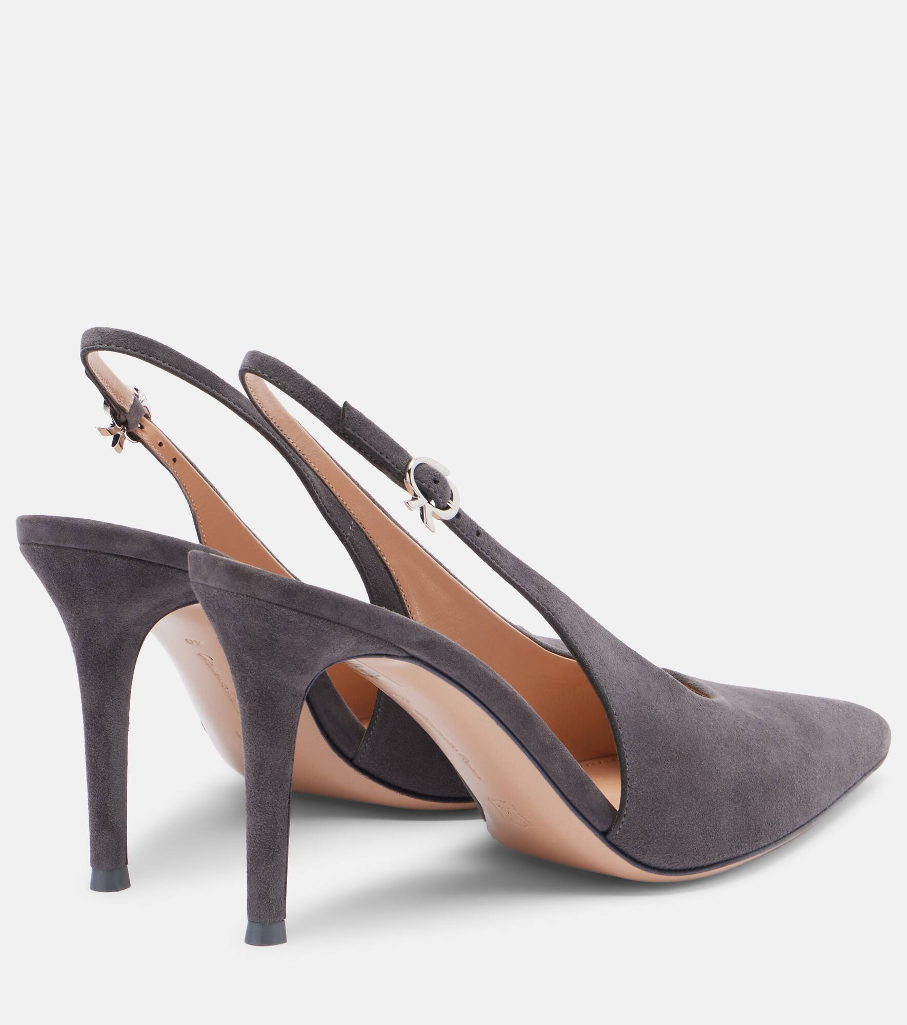Robbie 85 suede slingback pumps - 2