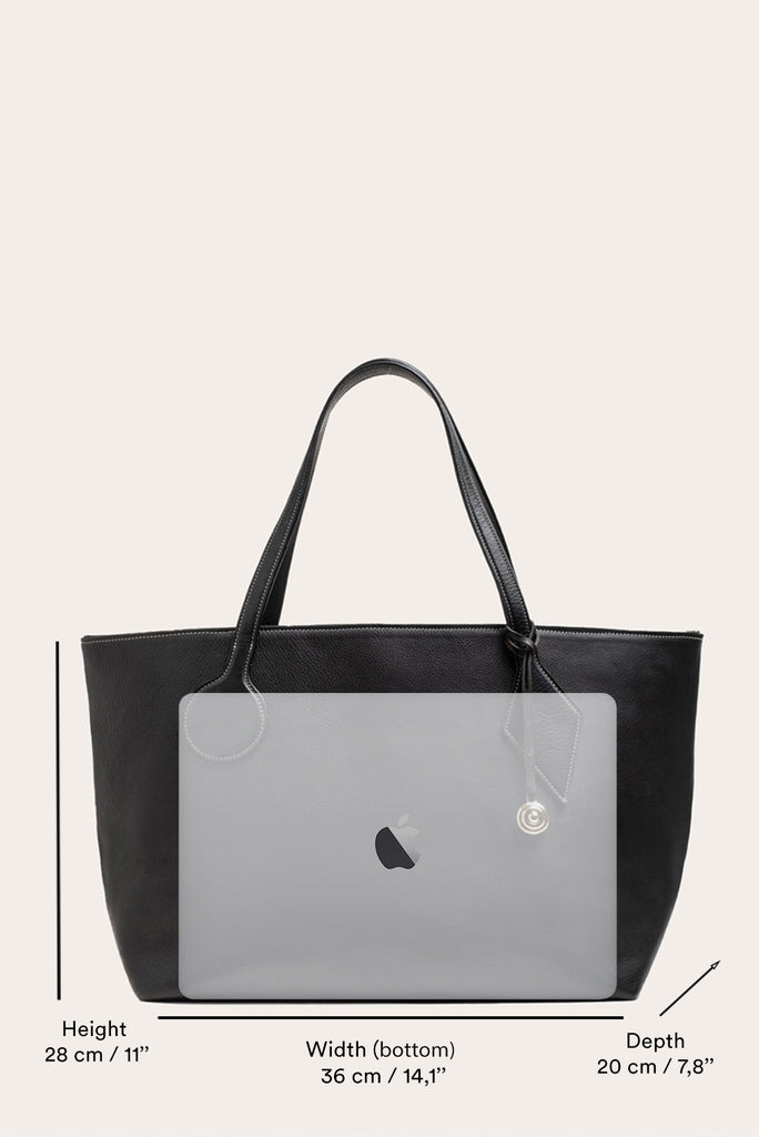 SPROUT TOTE LARGE DARK BROWN SUEDE - 5