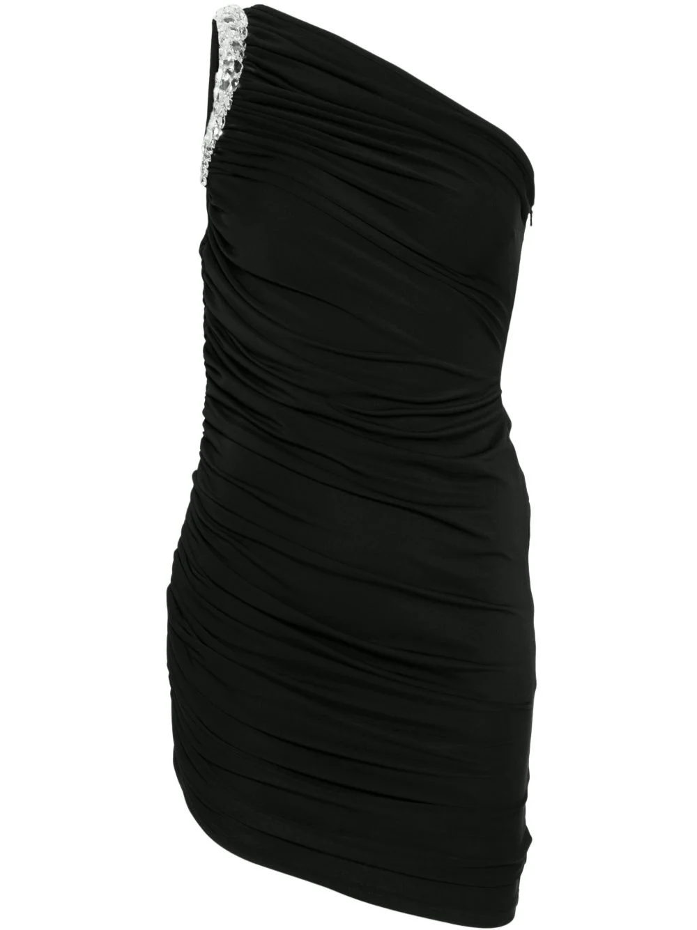 crystal-claw draped mini dress - 1