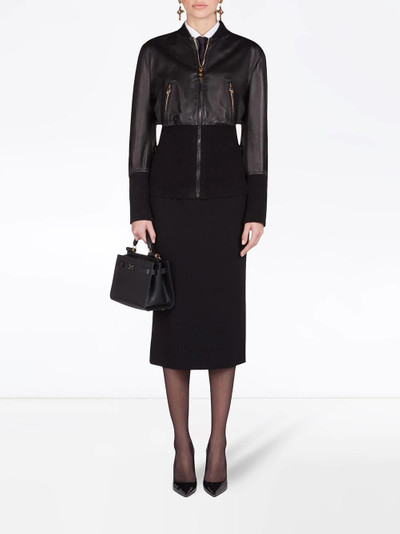 Dolce & Gabbana ribbed waist lambskin jacket outlook