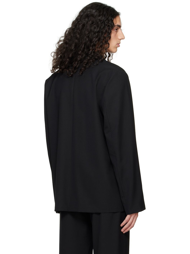 Black Popeline Wool Jacket 3