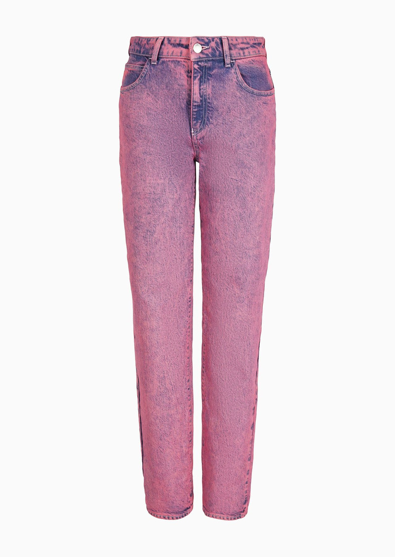 Emporio Armani Sustainability Values Capsule Collection over-dyed organic Lyocell-blend denim jeans 1