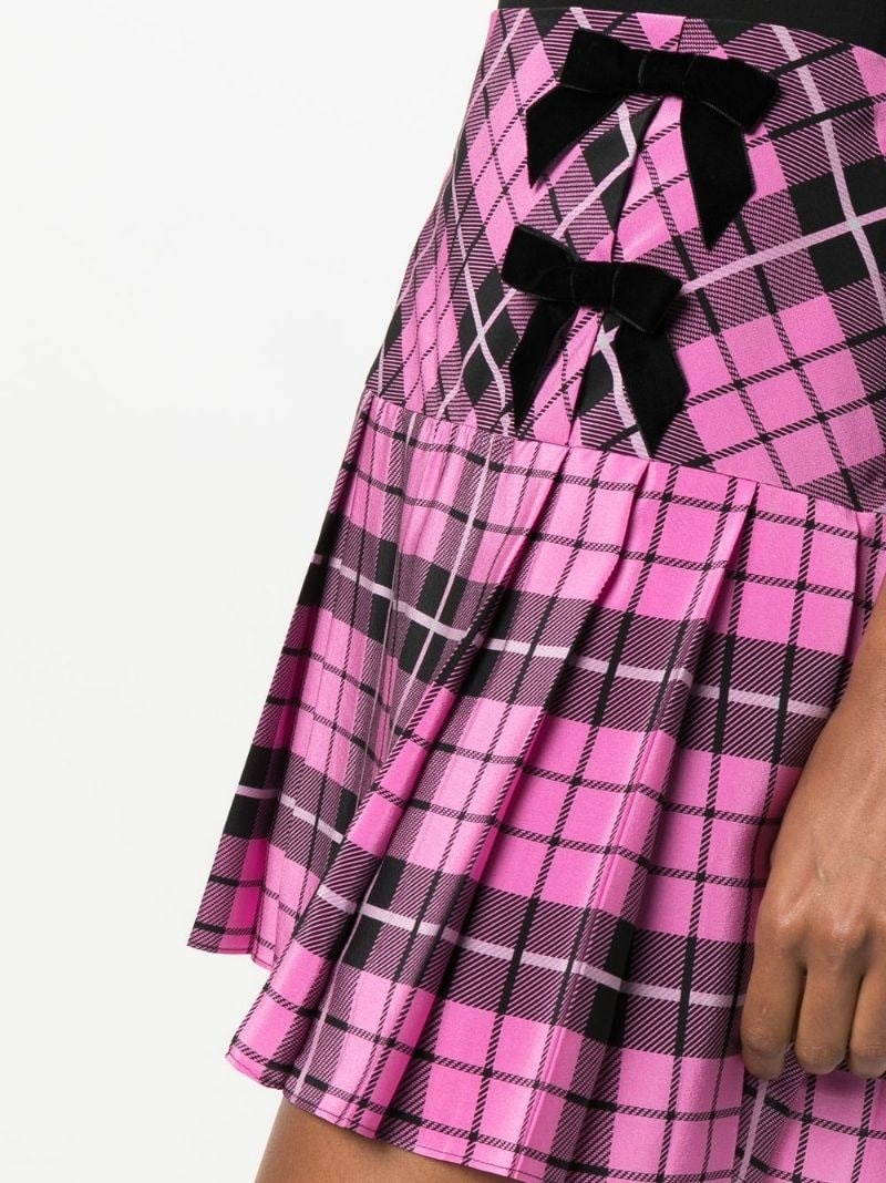 plaid pleated mini skirt - 5