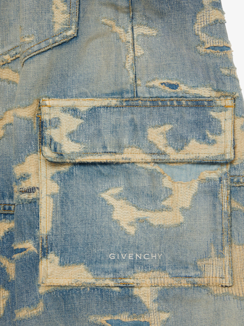 BERMUDA SHORTS IN RIP AND REPAIR DENIM AND MOLESKINE 7