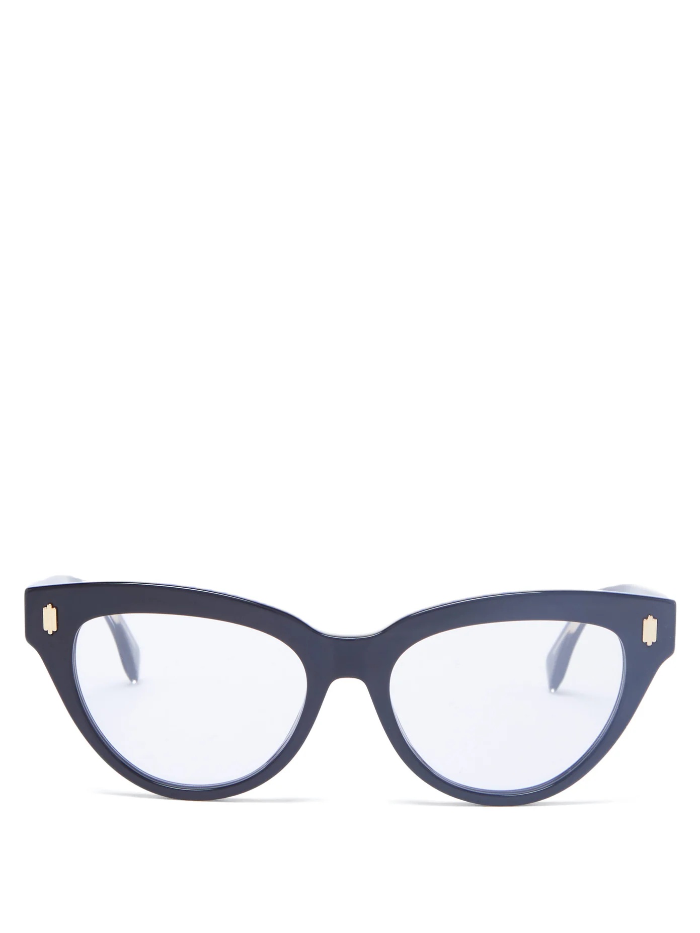 FF logo-engraved cat-eye acetate glasses - 1