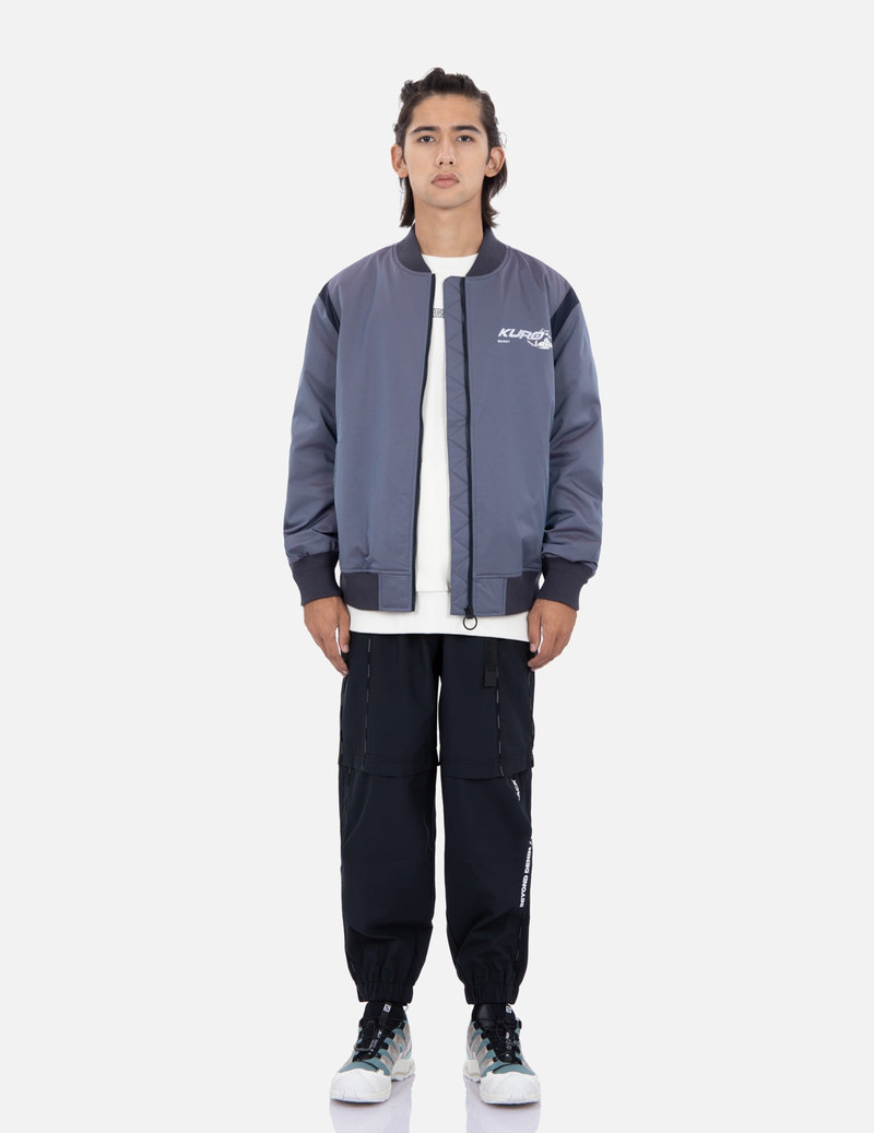 Spray Paint Effect Seagull Print Bomber Jacket 6