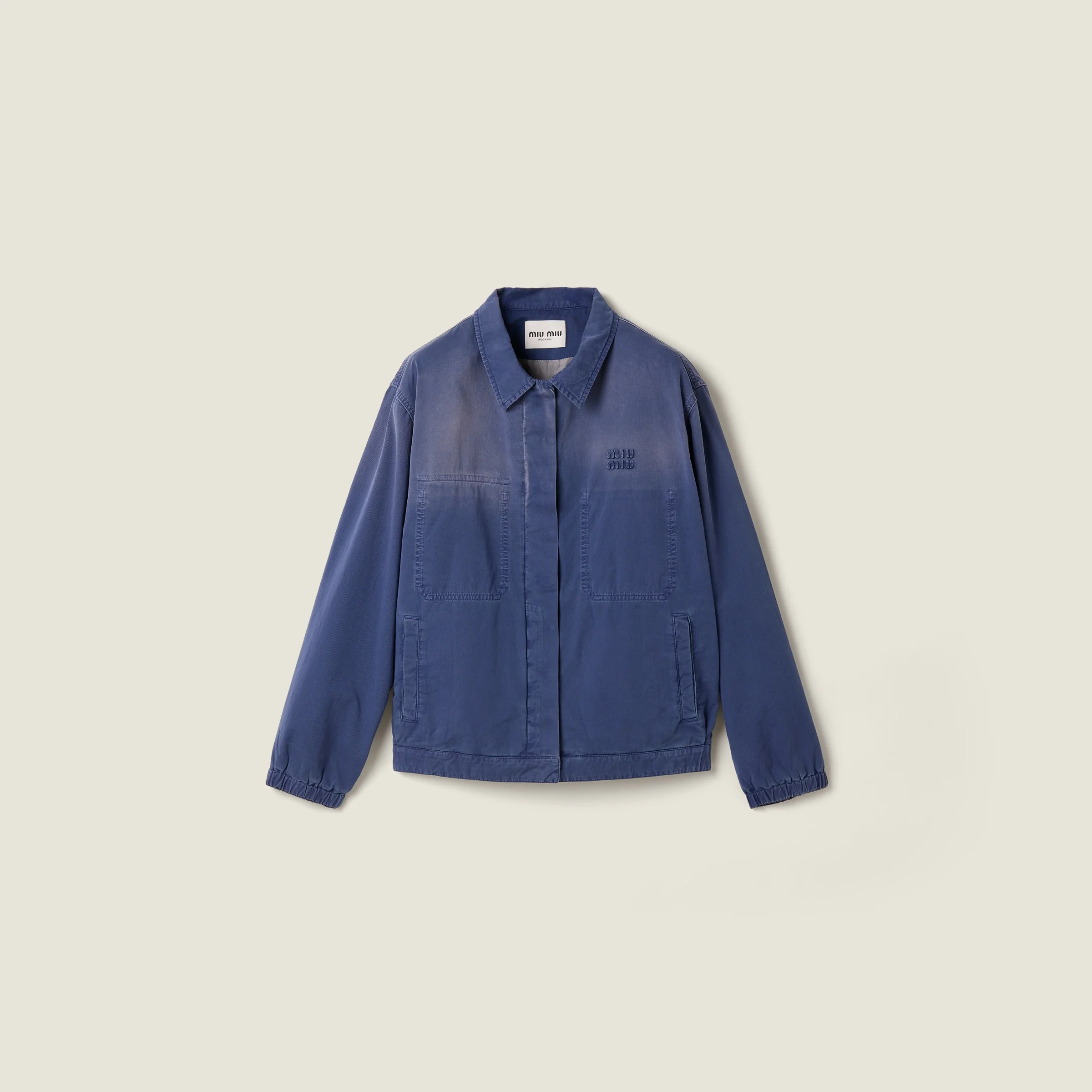 Garment-dyed twill blouson jacket - 1