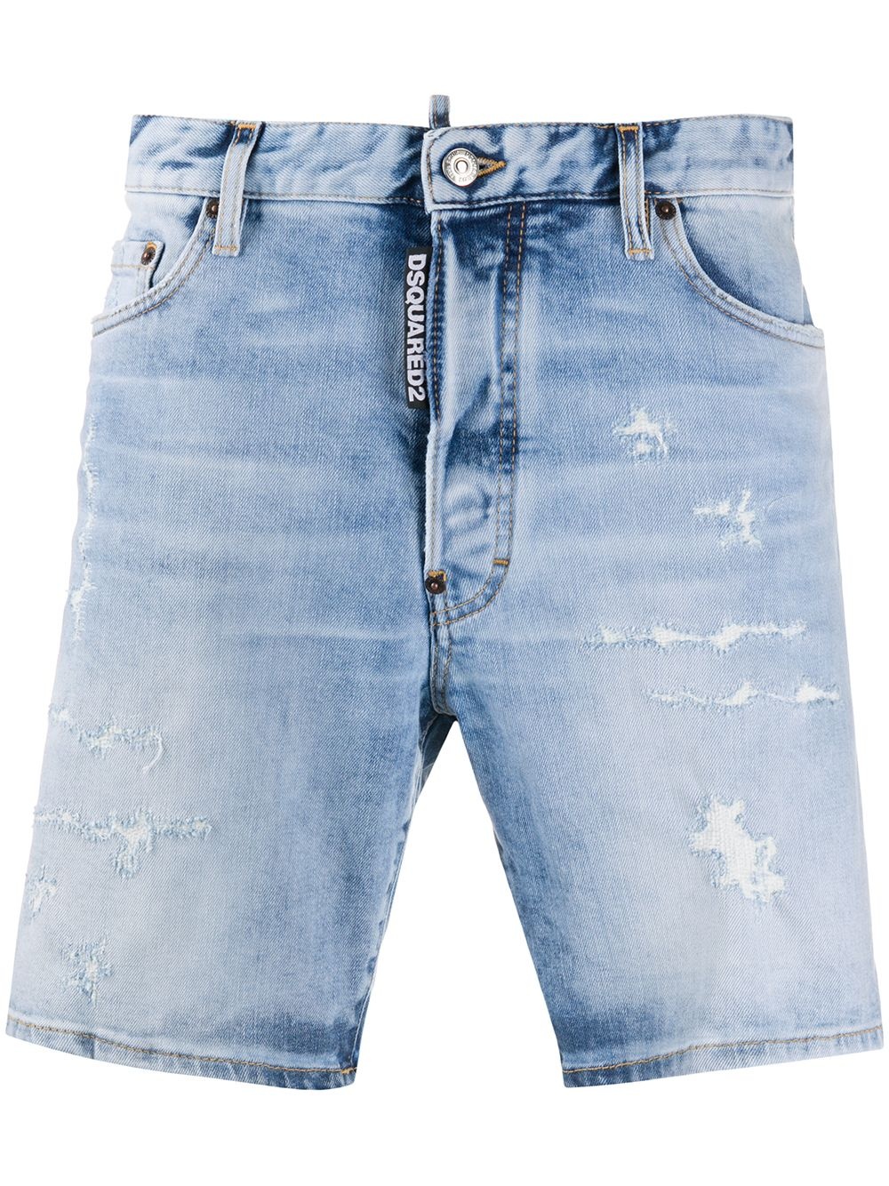 1964 distressed denim shorts - 1