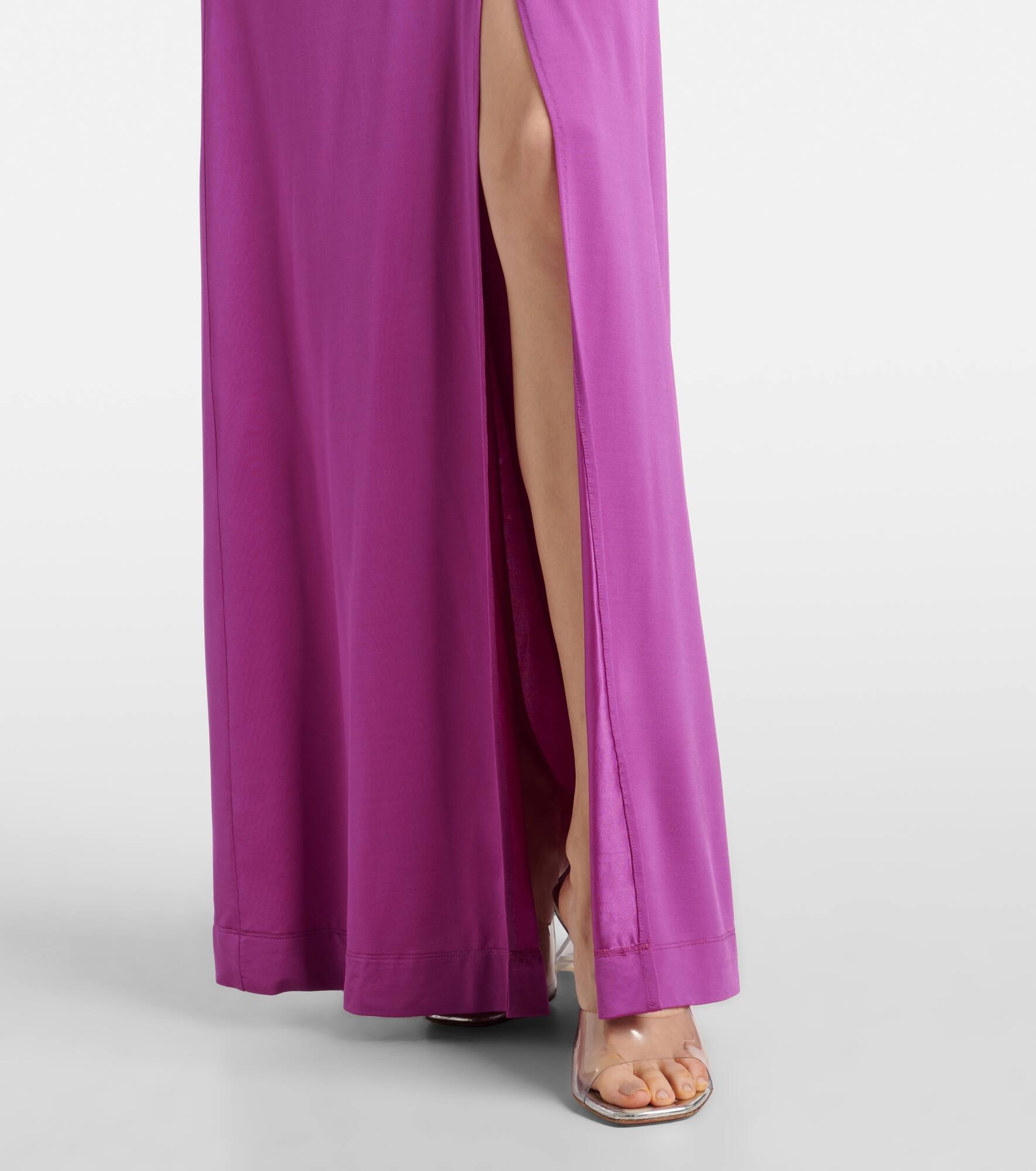 Cutout crystal-embellished jersey gown - 5