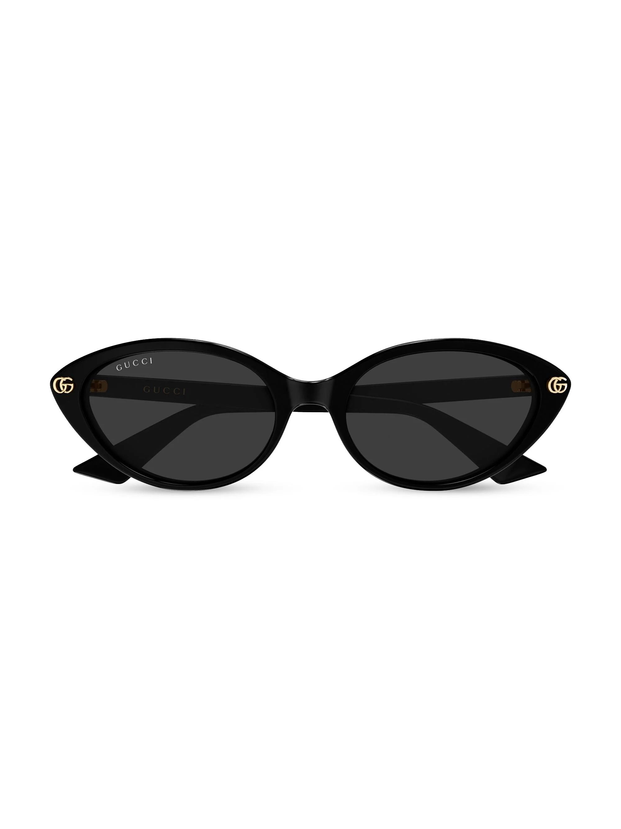 Women's Light Acetate 54MM Cat-Eye Sunglasses - Black - 1