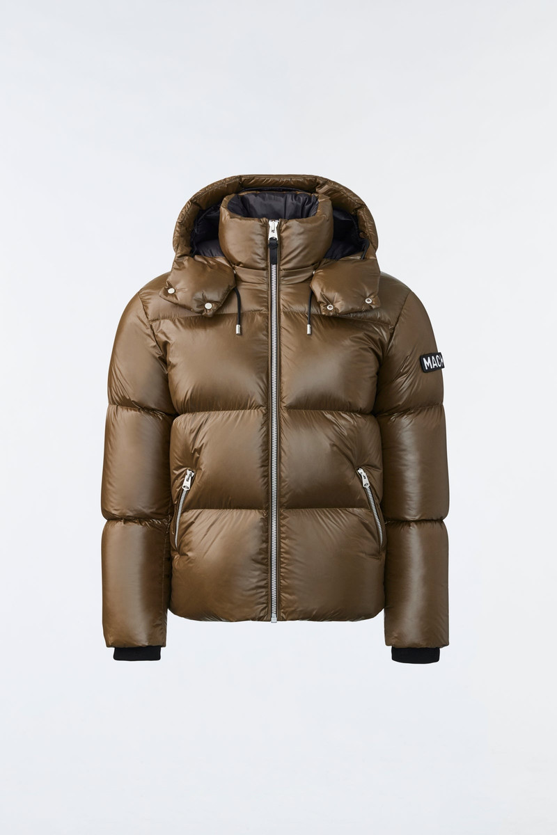 KENT-Z lustrous down jacket with hood 1