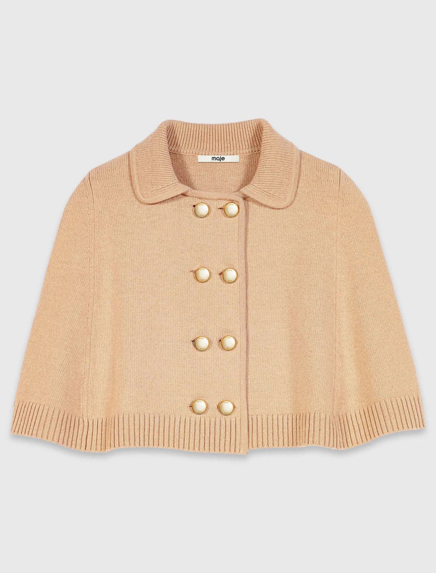 Wool blend mini cape - 1