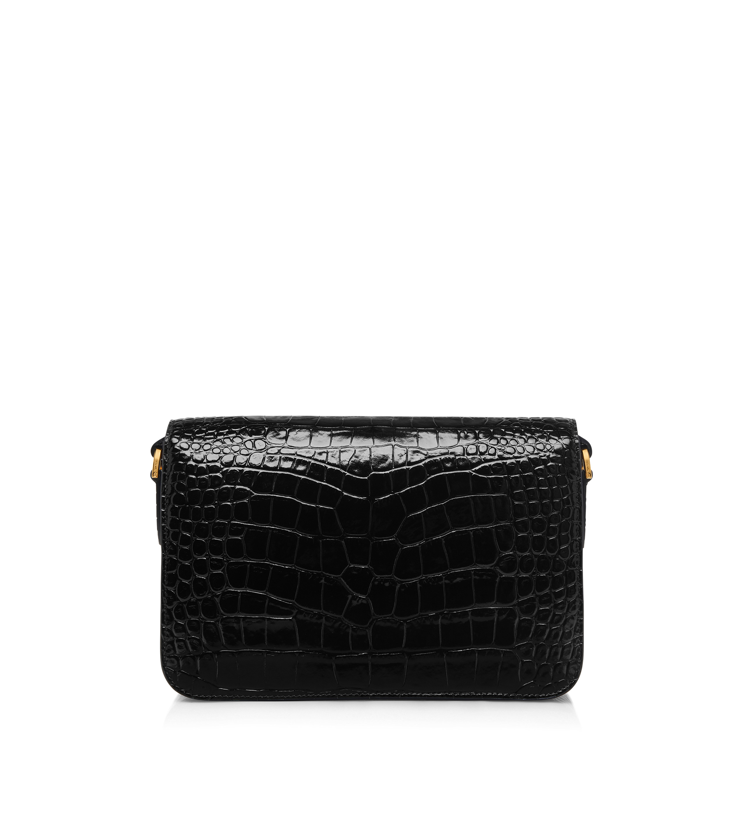 SHINY STAMPED CROCODILE LEATHER WHITNEY MEDIUM SHOULDER BAG - 3