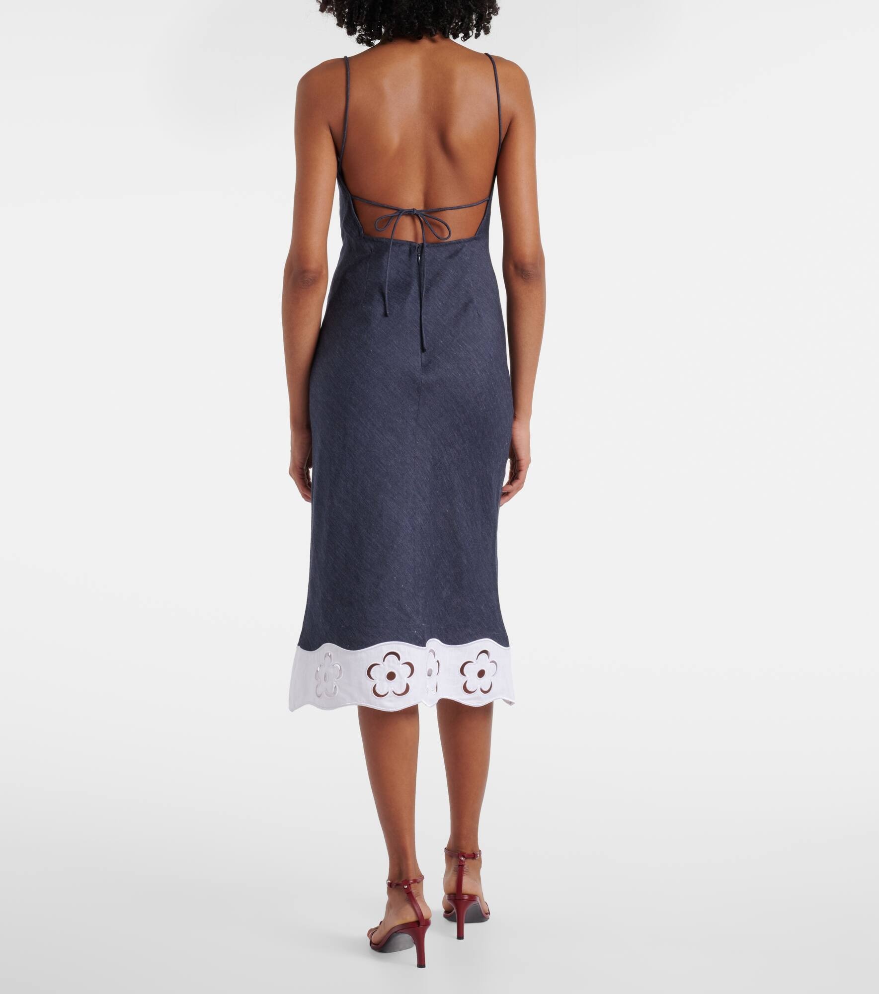 Paolo linen-blend midi dress - 3