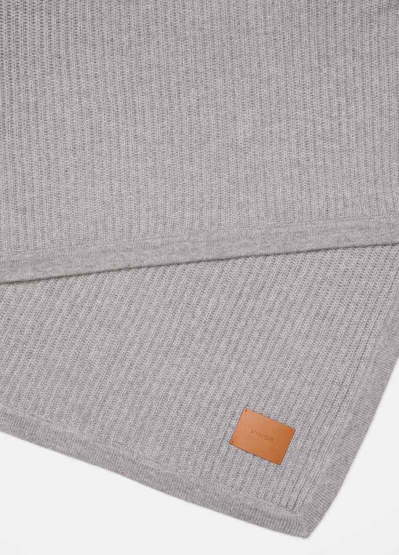 Vince Wool and Cashmere Cardigan-Stitch Throw outlook