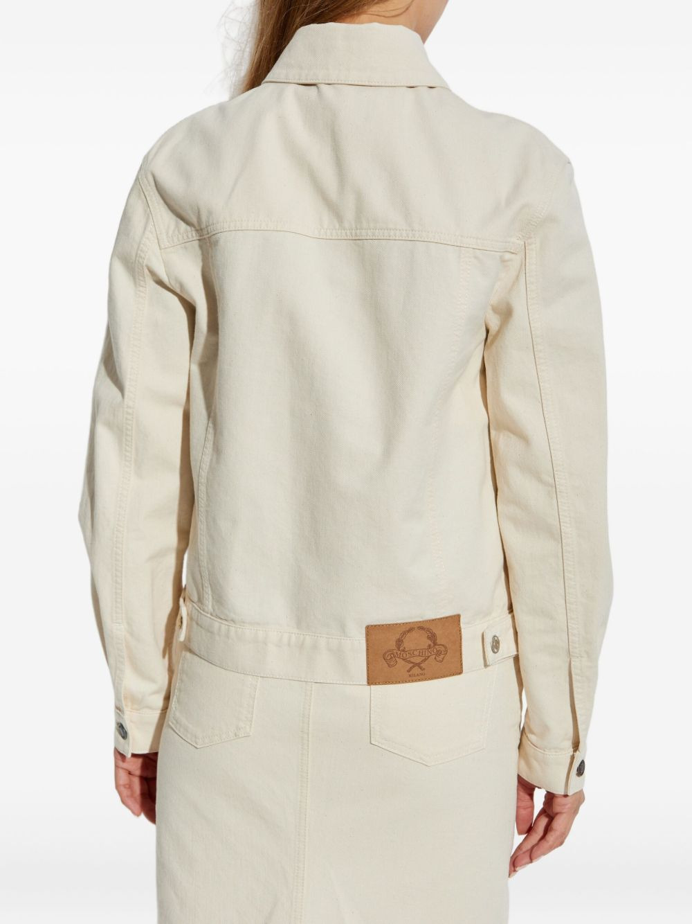 button-fastening denim jacket - 4