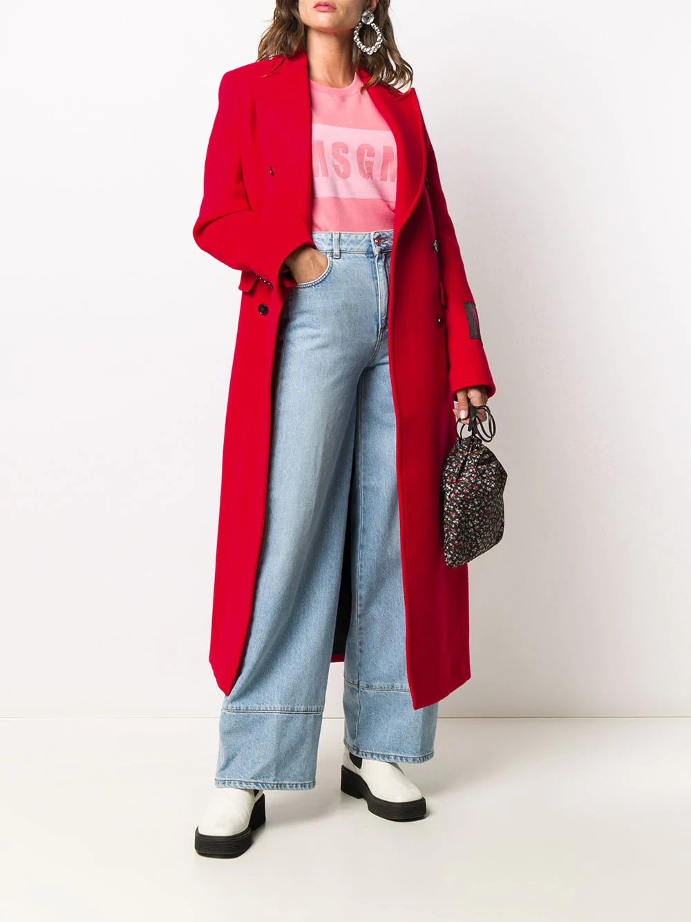 double-breasted midi coat - 2