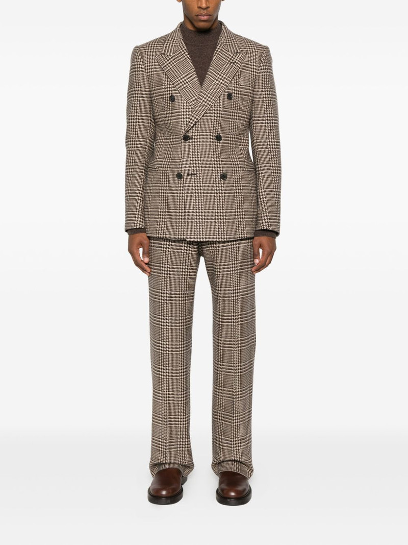EMPORIO ARMANI double-breasted houndstooth blazer outlook
