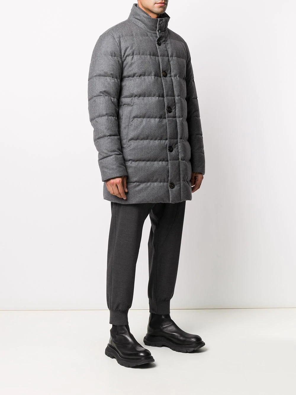 mid-length padded coat - 3